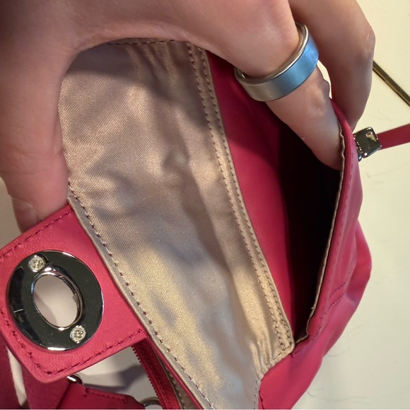 Hot Pink Leather Coach Crossbody - Picture 6 of 8